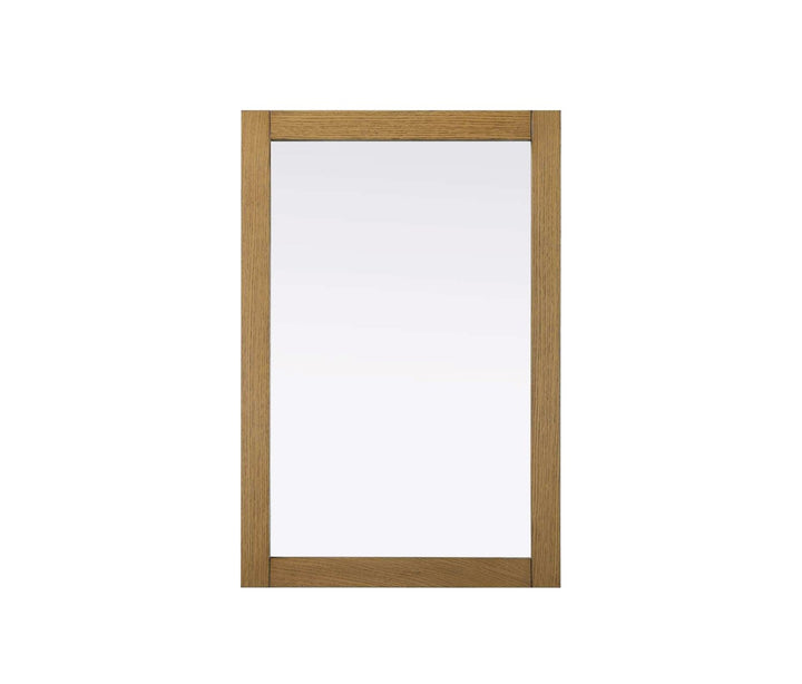 Noah Rectangle Wood Mirror 24 X 36 In Honey Teak by Elegant Kitchen and Bath