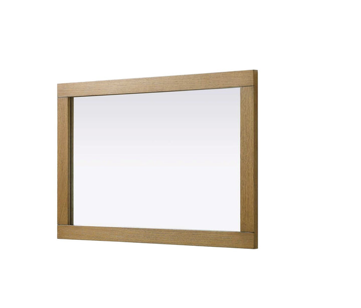 Noah Rectangle Wood Mirror 24 X 36 In Honey Teak