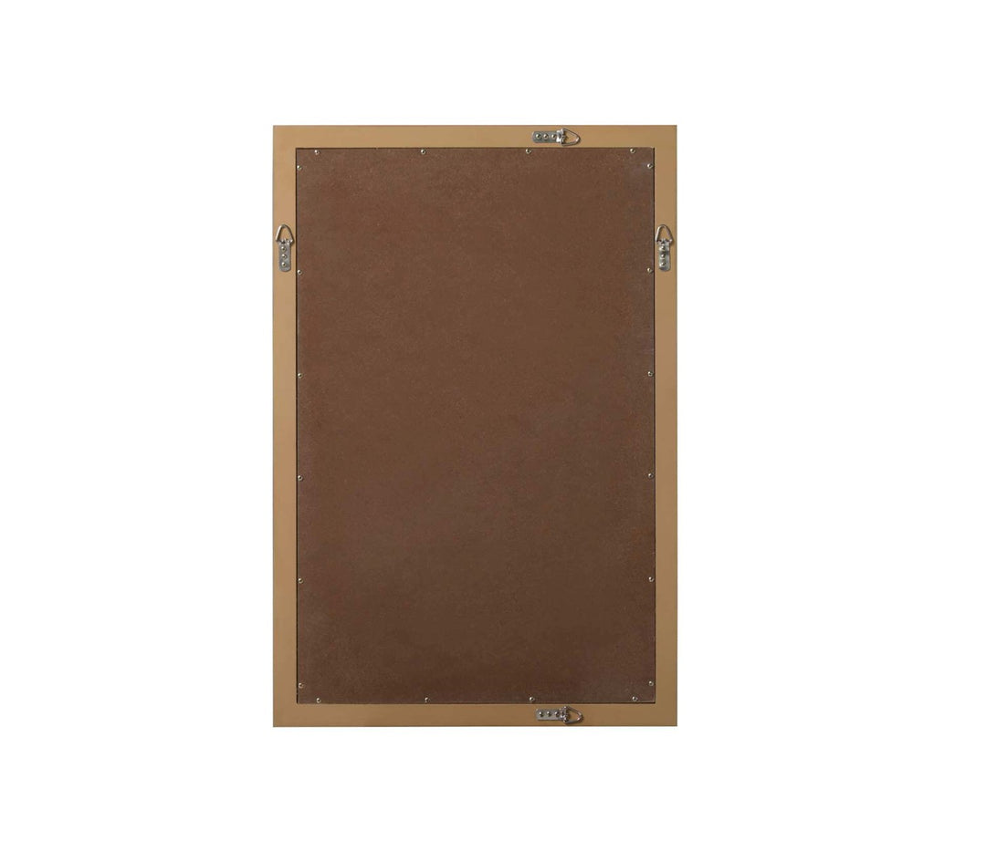 Noah Rectangle Wood Mirror 24 X 36 In Honey Teak