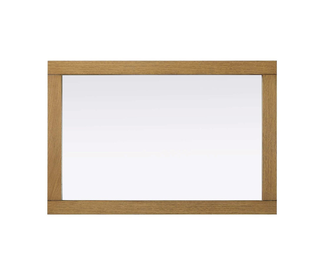 Noah Rectangle Wood Mirror 24 X 36 In Honey Teak