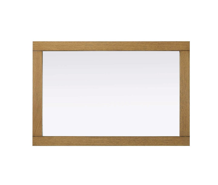 Noah Rectangle Wood Mirror 24 X 36 In Honey Teak