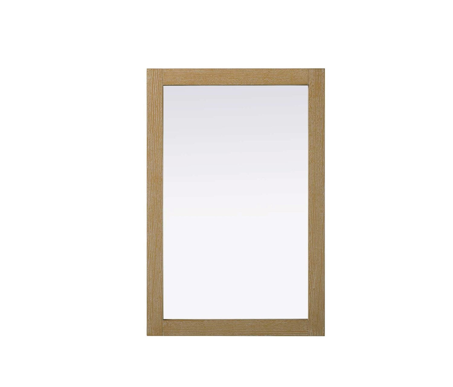 Noah Rectangle Wood Mirror 24 X 36 In Linen Oak by Elegant Kitchen and Bath