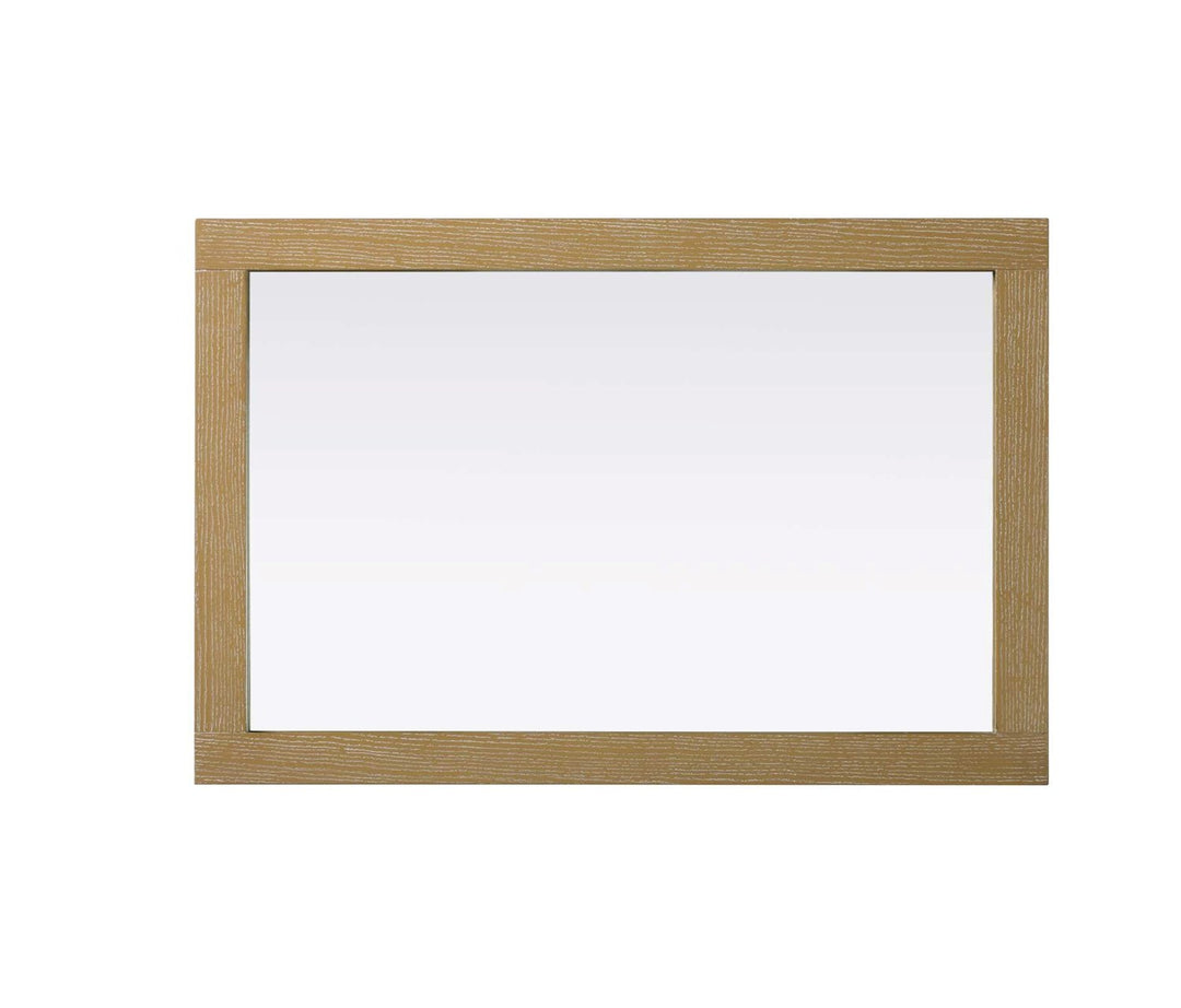Noah Rectangle Wood Mirror 24 X 36 In Linen Oak