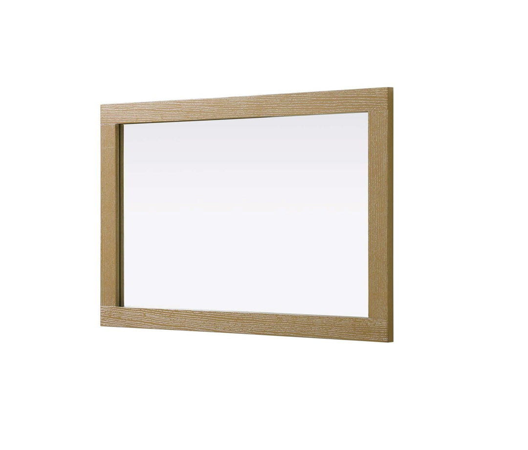 Noah Rectangle Wood Mirror 24 X 36 In Linen Oak