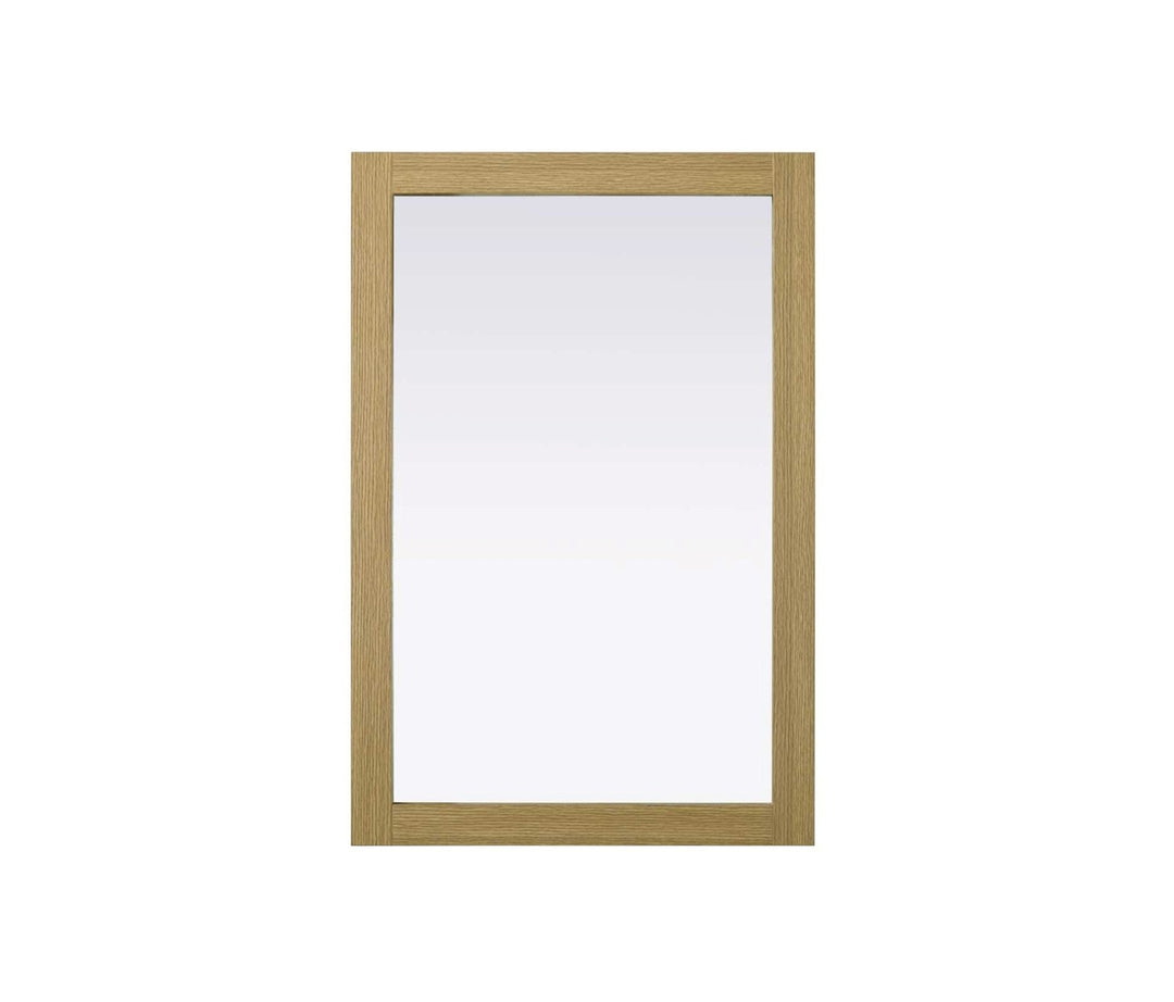 Noah Rectangle Wood Mirror 24 X 36 In Honey Brown by Elegant Kitchen and Bath