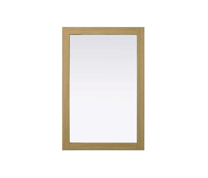 Noah Rectangle Wood Mirror 24 X 36 In Honey Brown by Elegant Kitchen and Bath