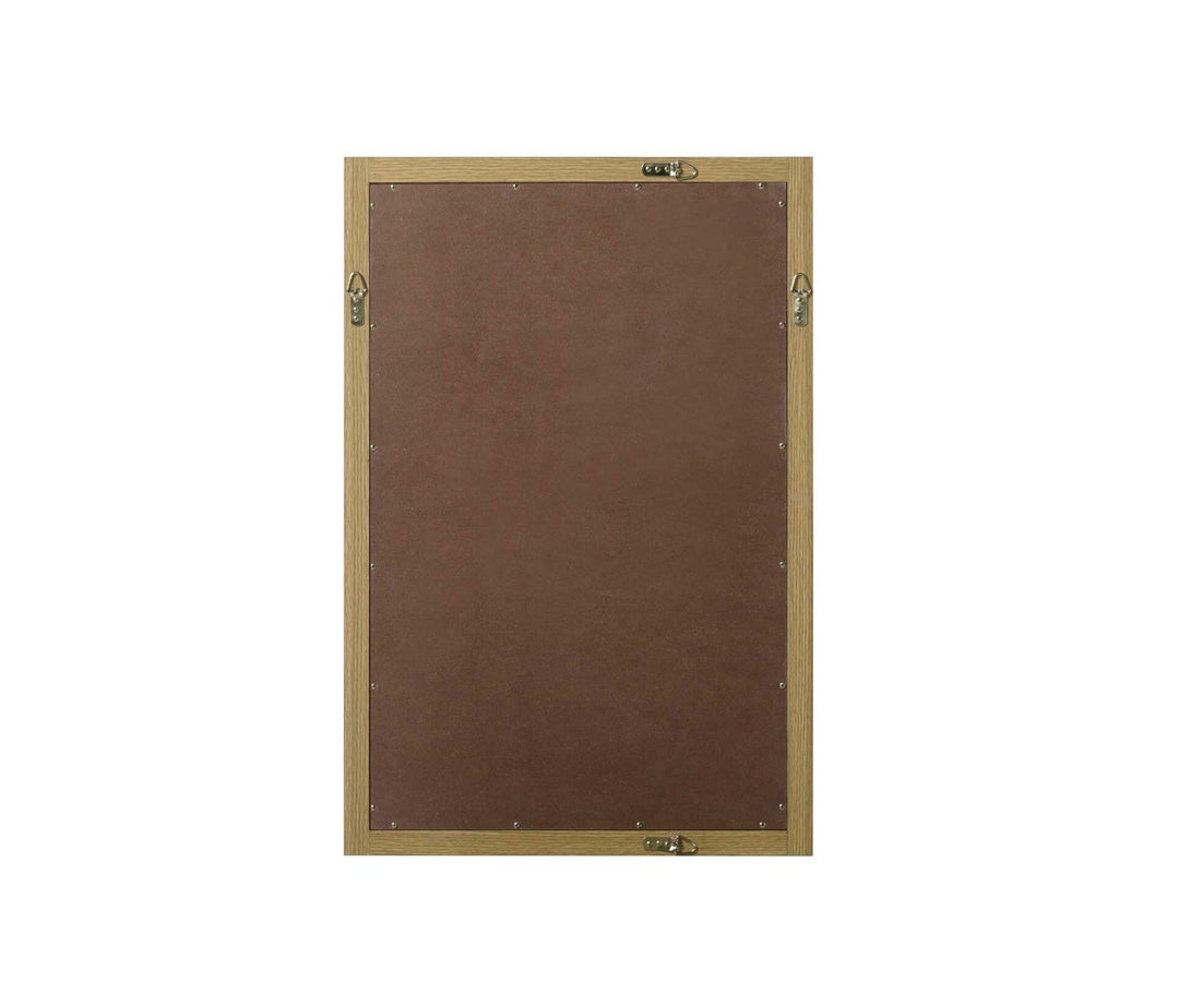 Noah Rectangle Wood Mirror 24 X 36 In Honey Brown