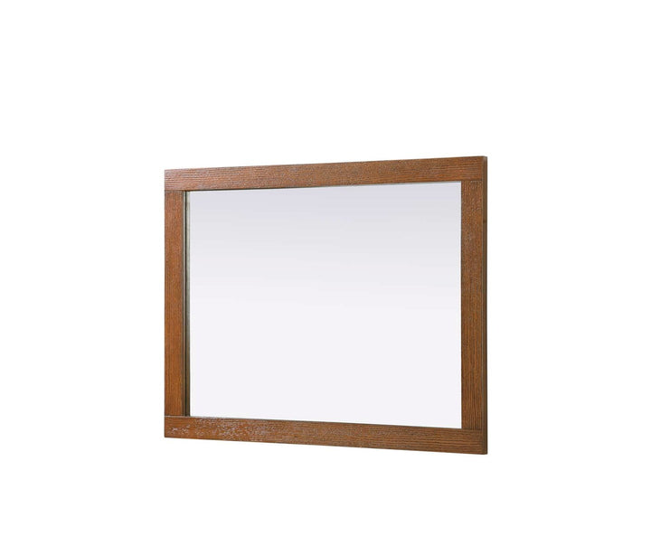 Noah Rectangle Wood Mirror 27 X 36 In Brandy Walnut