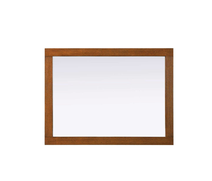 Noah Rectangle Wood Mirror 27 X 36 In Brandy Walnut