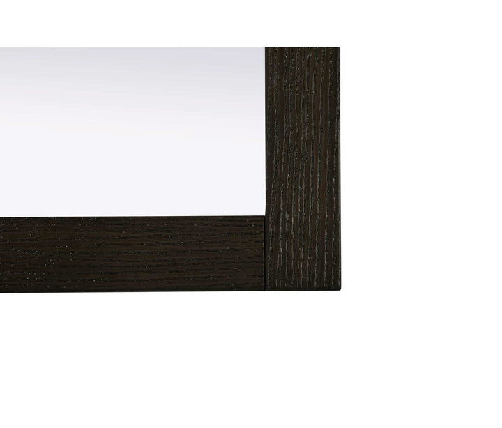 Noah Rectangle Wood Mirror 27 X 36 In Chocolate Oak