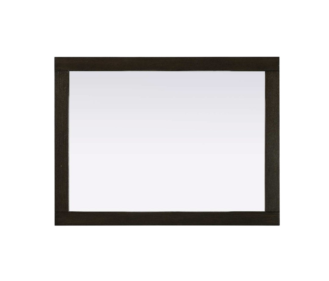 Noah Rectangle Wood Mirror 27 X 36 In Chocolate Oak
