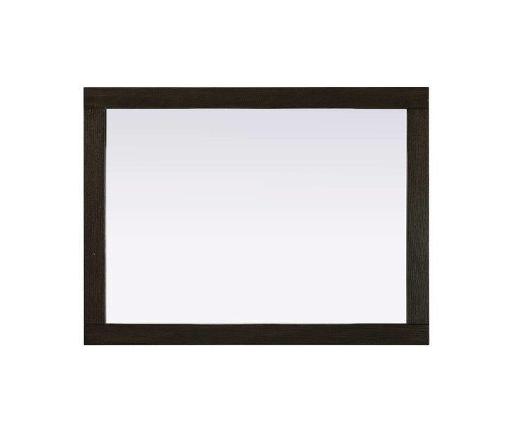 Noah Rectangle Wood Mirror 27 X 36 In Chocolate Oak