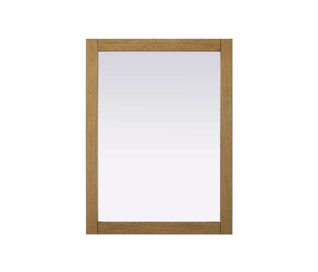 Noah Rectangle Wood Mirror 27 X 36 In Honey Teak by Elegant Kitchen and Bath