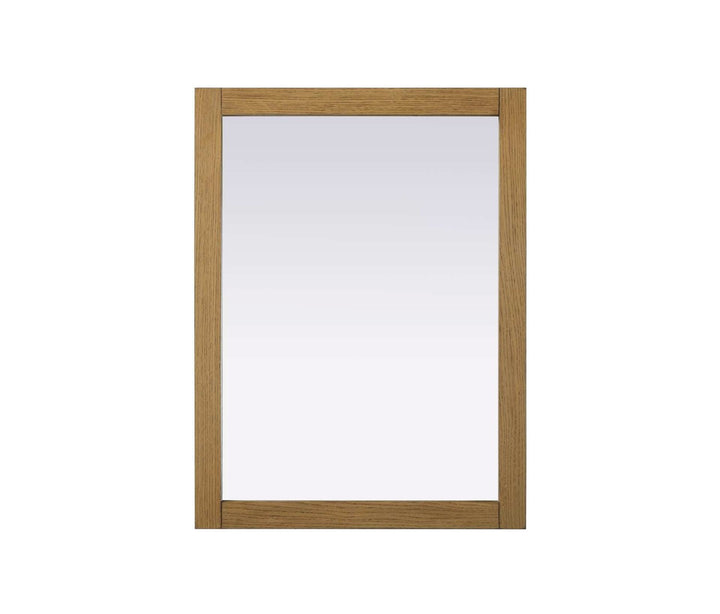 Noah Rectangle Wood Mirror 27 X 36 In Honey Teak by Elegant Kitchen and Bath