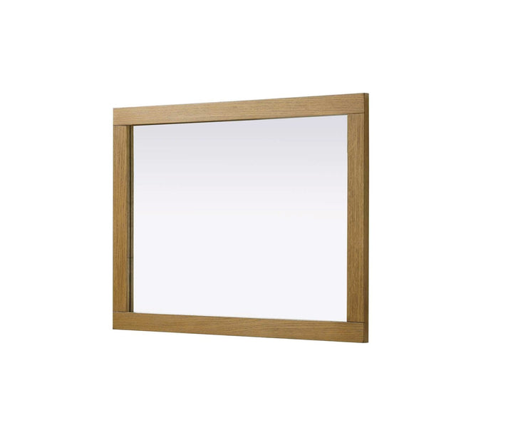 Noah Rectangle Wood Mirror 27 X 36 In Honey Teak