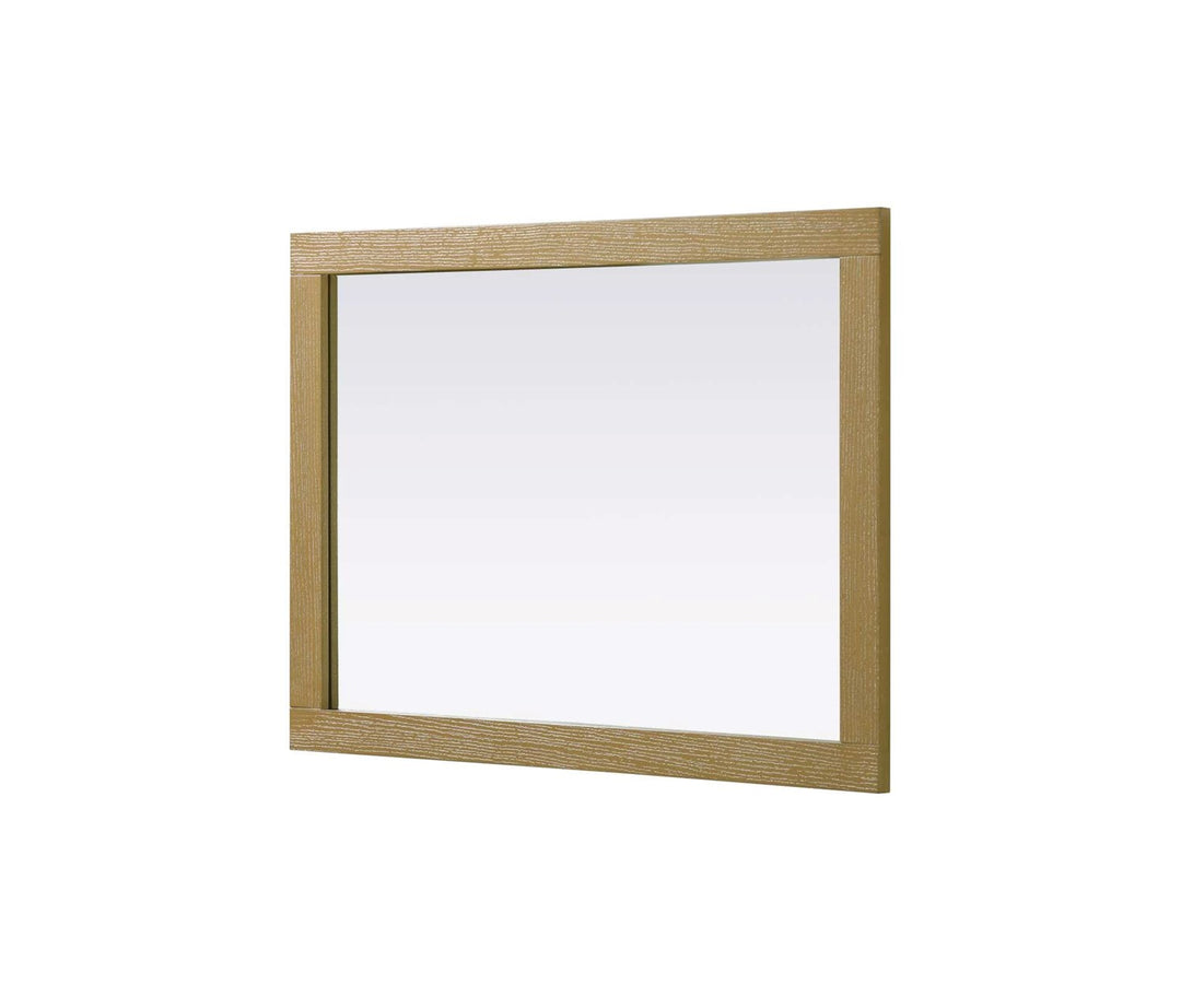 Noah Rectangle Wood Mirror 27 X 36 In Linen Oak