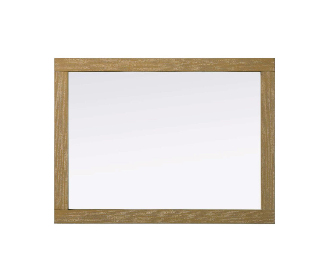 Noah Rectangle Wood Mirror 27 X 36 In Linen Oak