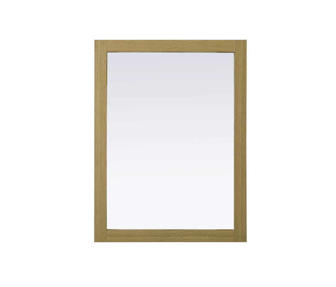 Noah Rectangle Wood Mirror 27 X 36 In Honey Brown by Elegant Kitchen and Bath