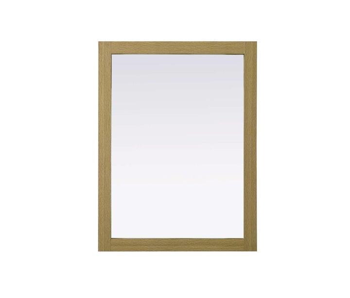 Noah Rectangle Wood Mirror 27 X 36 In Honey Brown by Elegant Kitchen and Bath