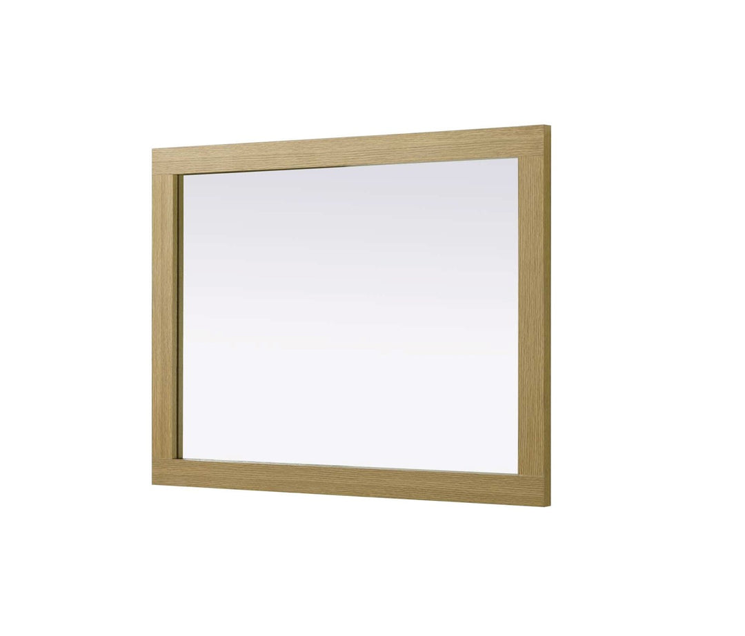 Noah Rectangle Wood Mirror 27 X 36 In Honey Brown