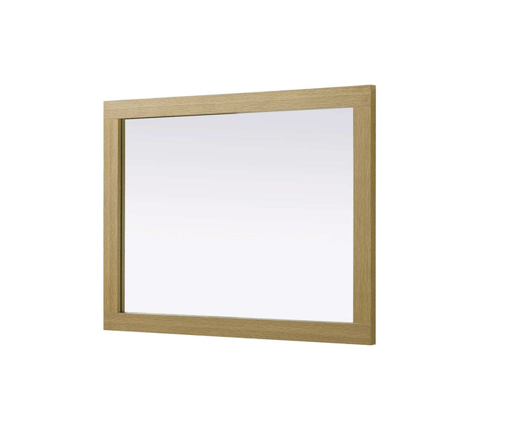 Noah Rectangle Wood Mirror 27 X 36 In Honey Brown