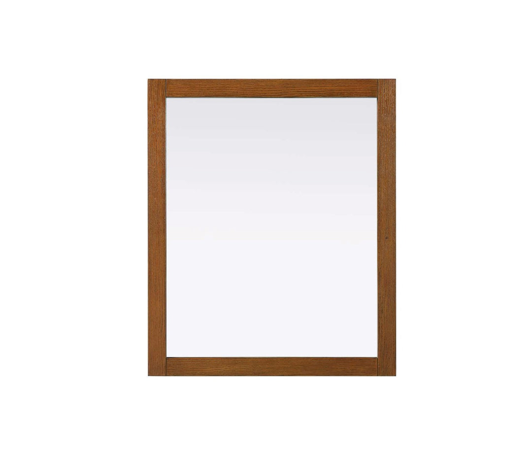 Noah Rectangle Wood Mirror 30 X 36 In Brandy Walnut by Elegant Kitchen and Bath
