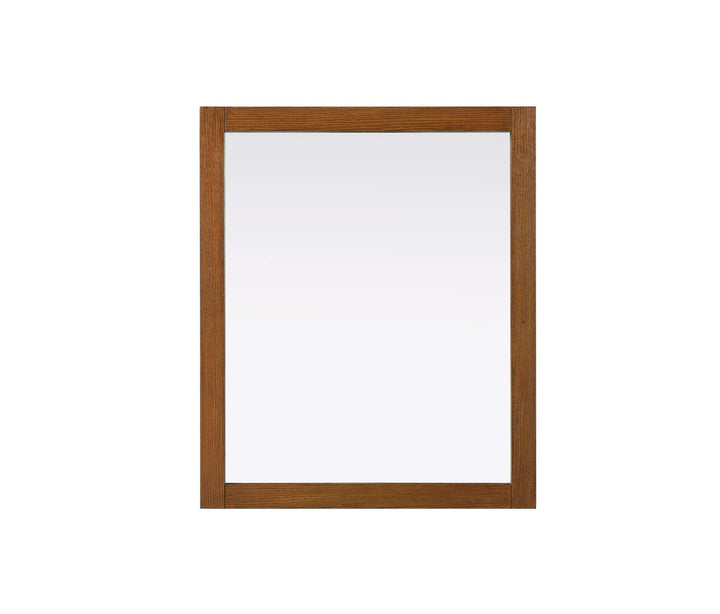 Noah Rectangle Wood Mirror 30 X 36 In Brandy Walnut by Elegant Kitchen and Bath