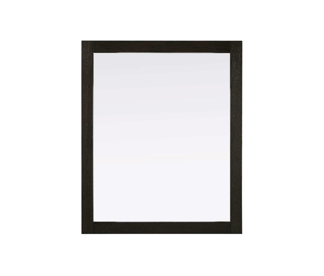 Noah Rectangle Wood Mirror 30 X 36 In Chocolate Oak by Elegant Kitchen and Bath