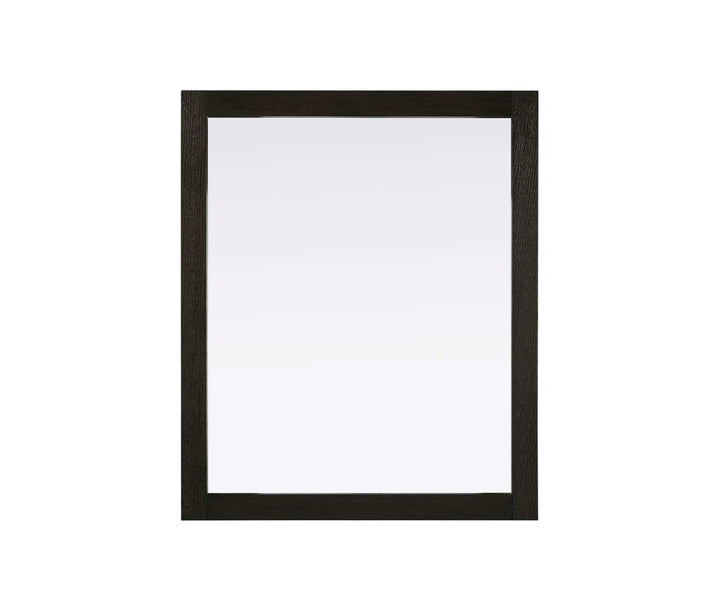 Noah Rectangle Wood Mirror 30 X 36 In Chocolate Oak by Elegant Kitchen and Bath
