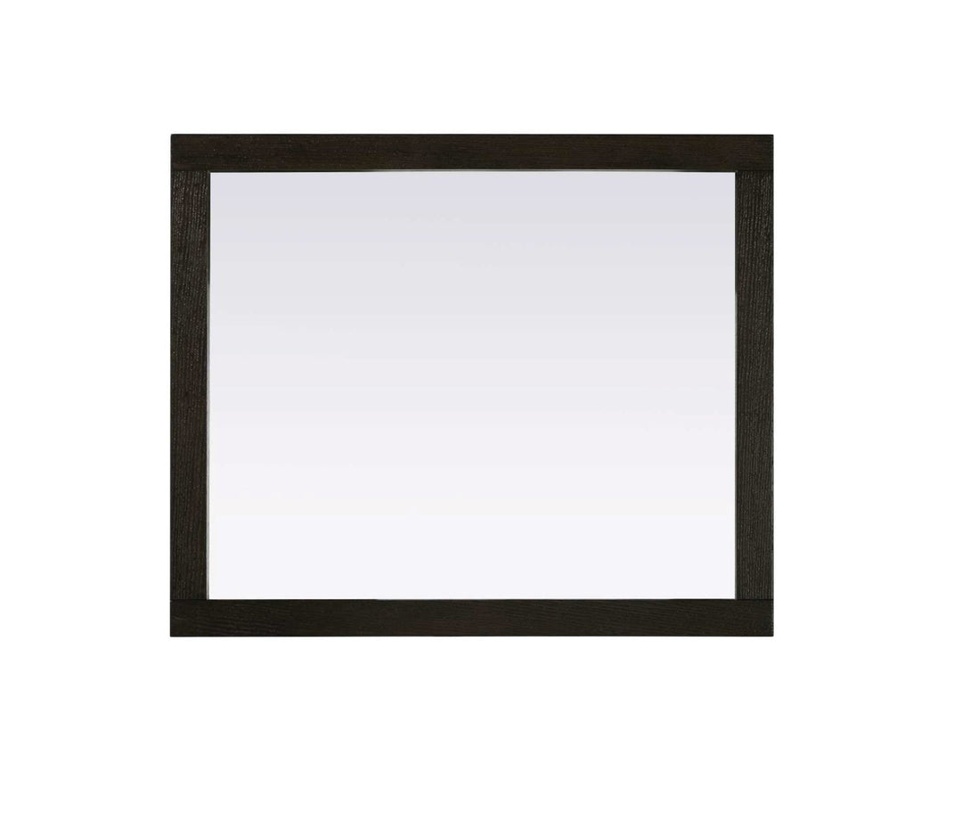 Noah Rectangle Wood Mirror 30 X 36 In Chocolate Oak