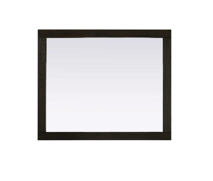 Noah Rectangle Wood Mirror 30 X 36 In Chocolate Oak