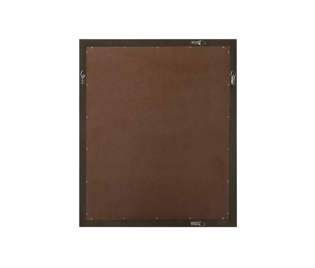 Noah Rectangle Wood Mirror 30 X 36 In Chocolate Oak
