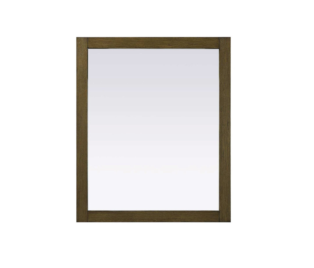 Noah Rectangle Wood Mirror 30 X 36 In Hazel Oak by Elegant Kitchen and Bath