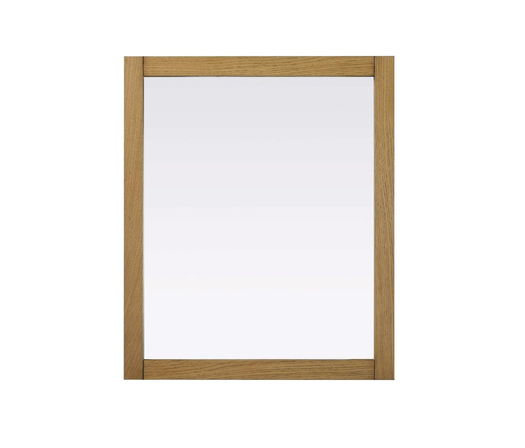 Noah Rectangle Wood Mirror 30 X 36 In Honey Teak by Elegant Kitchen and Bath