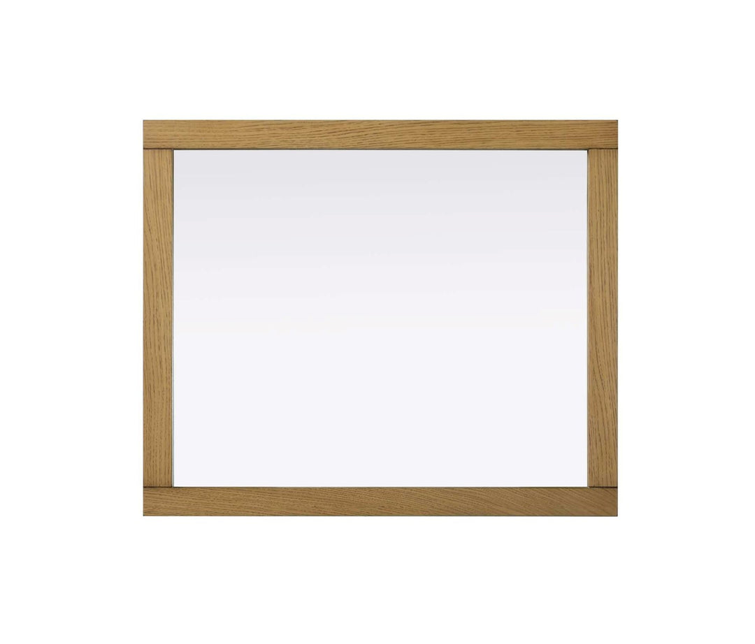 Noah Rectangle Wood Mirror 30 X 36 In Honey Teak