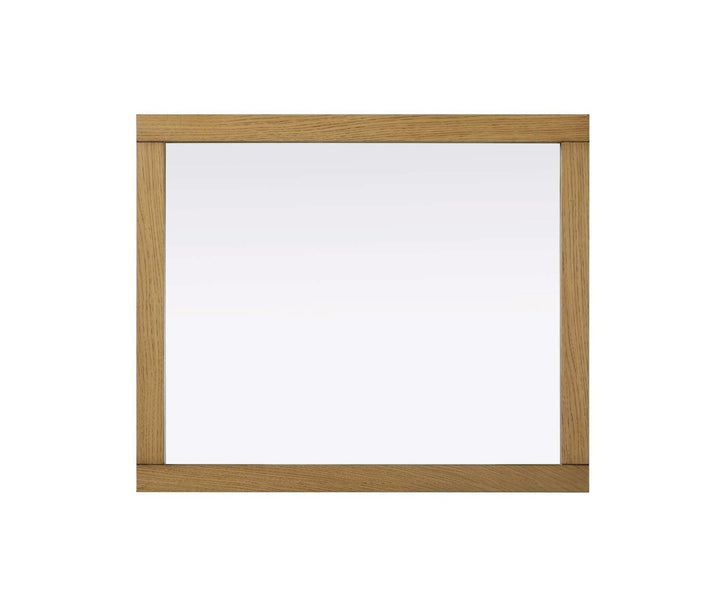 Noah Rectangle Wood Mirror 30 X 36 In Honey Teak