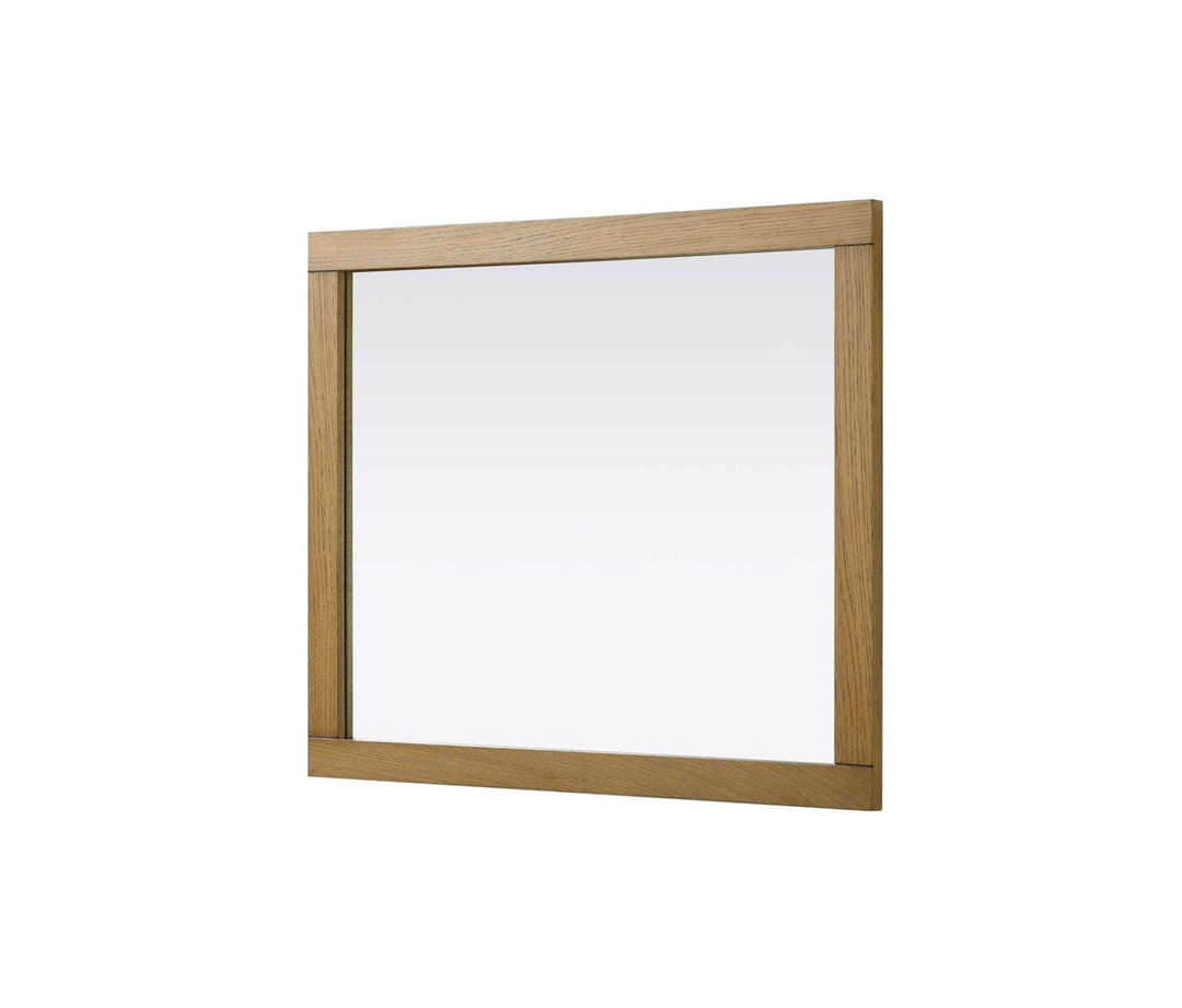 Noah Rectangle Wood Mirror 30 X 36 In Honey Teak