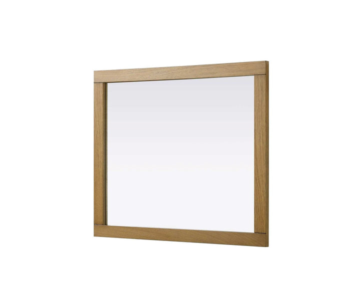 Noah Rectangle Wood Mirror 30 X 36 In Honey Teak