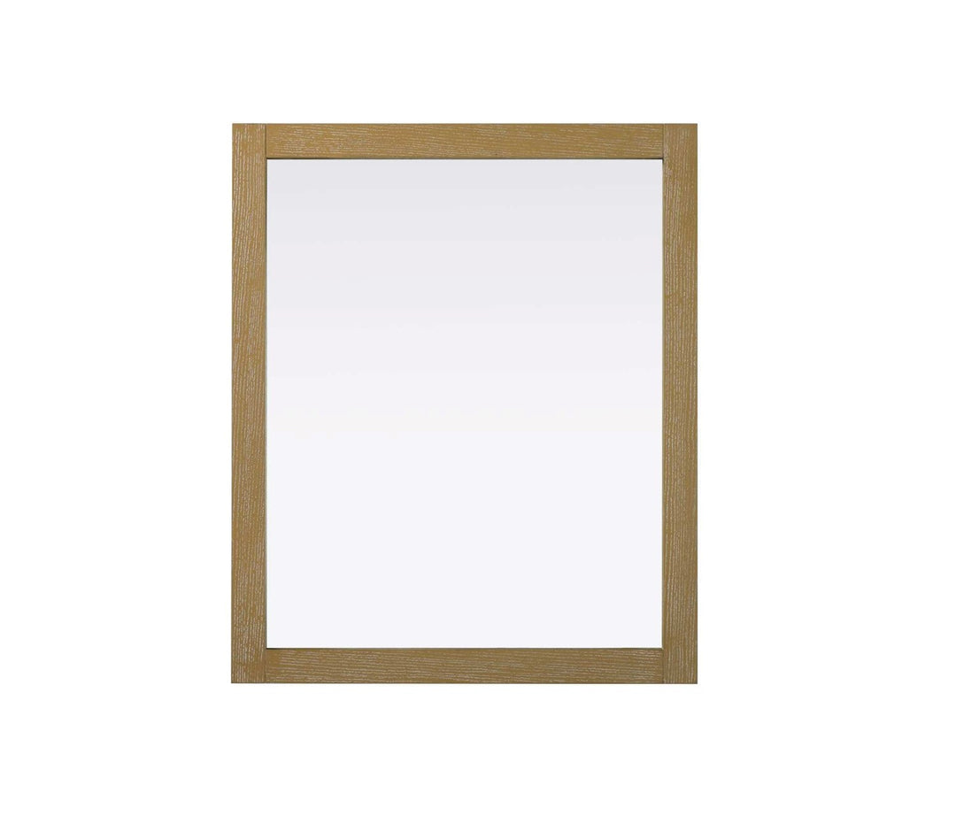Noah Rectangle Wood Mirror 30 X 36 In Linen Oak by Elegant Kitchen and Bath