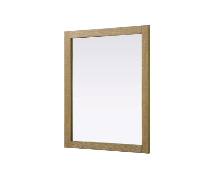 Noah Rectangle Wood Mirror 30 X 36 In Linen Oak