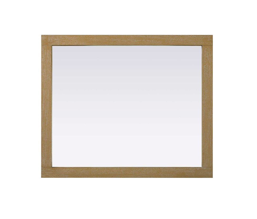 Noah Rectangle Wood Mirror 30 X 36 In Linen Oak