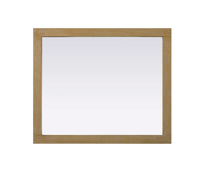 Noah Rectangle Wood Mirror 30 X 36 In Linen Oak