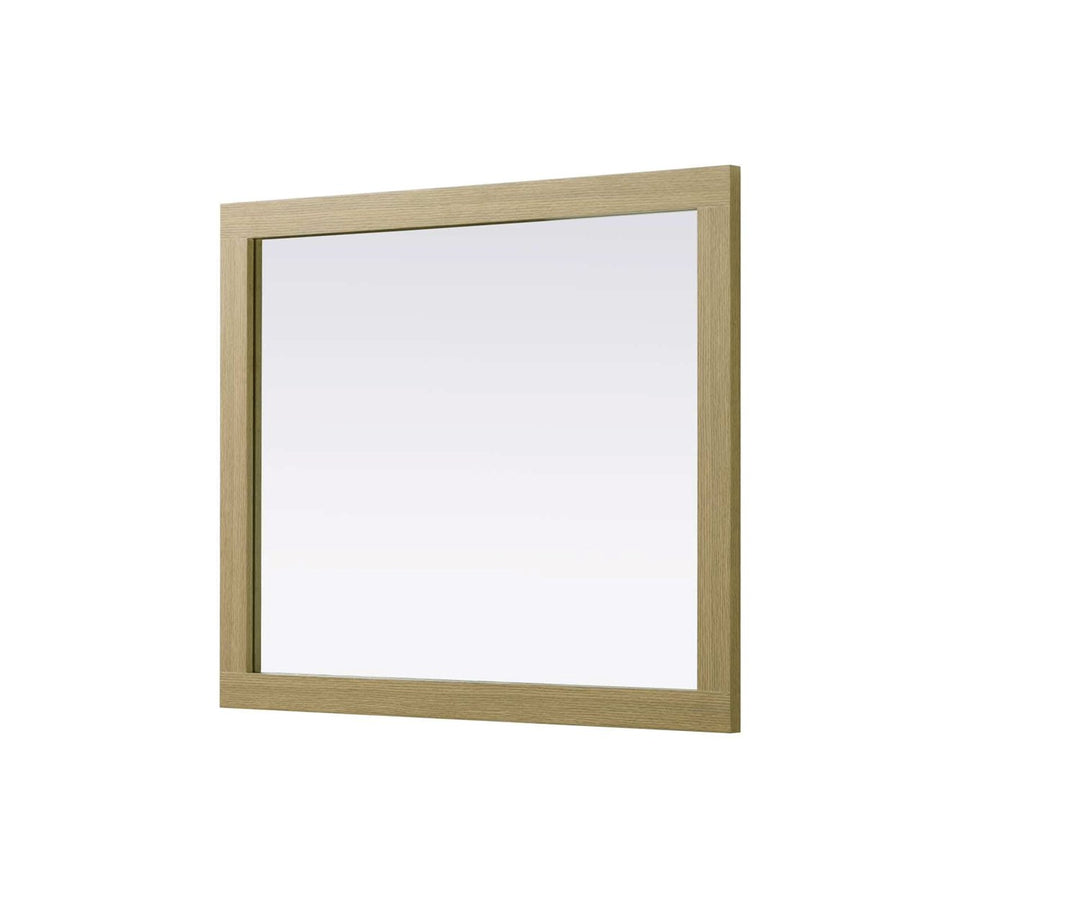 Noah Rectangle Wood Mirror 30 X 36 In Honey Brown