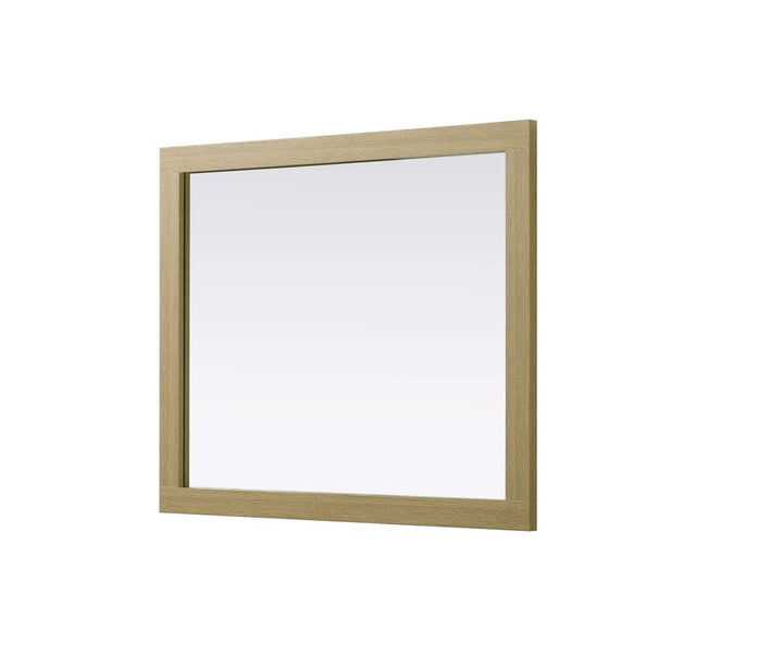 Noah Rectangle Wood Mirror 30 X 36 In Honey Brown