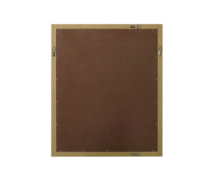 Noah Rectangle Wood Mirror 30 X 36 In Honey Brown