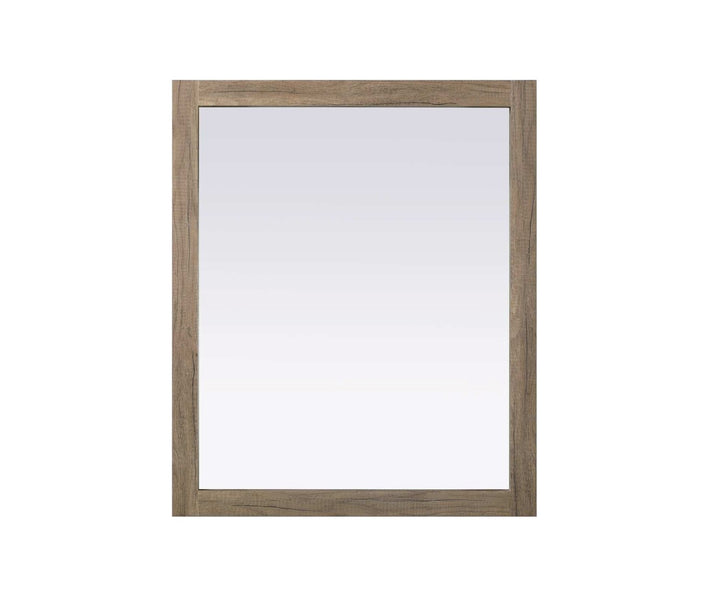 Noah Rectangle Wood Mirror 30 X 36 In Natural Oak by Elegant Kitchen and Bath