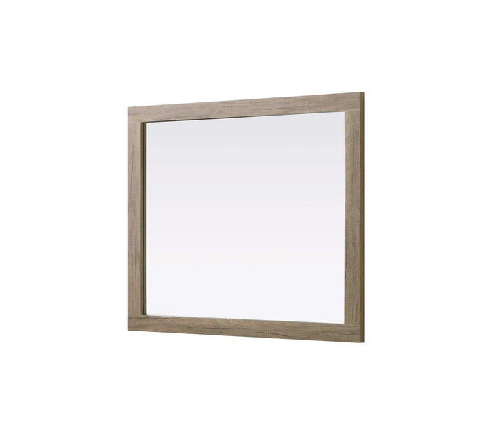 Noah Rectangle Wood Mirror 30 X 36 In Natural Oak