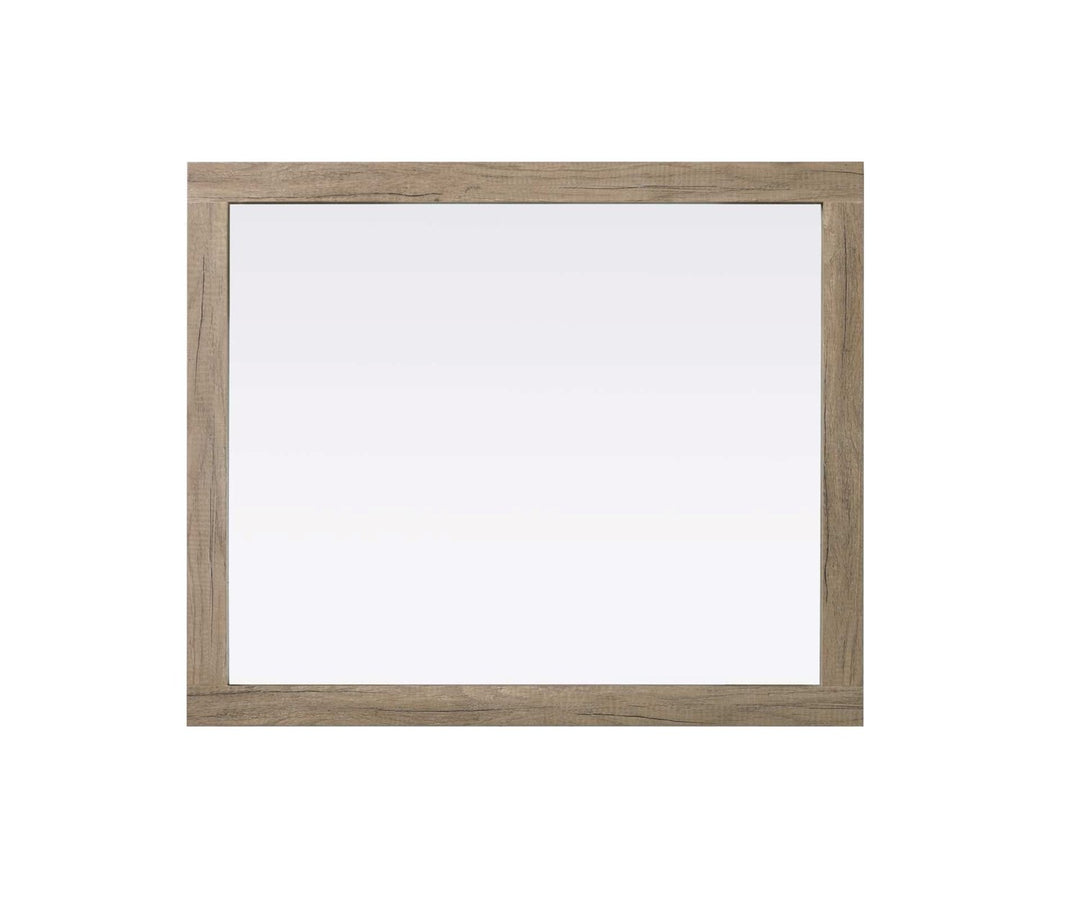 Noah Rectangle Wood Mirror 30 X 36 In Natural Oak