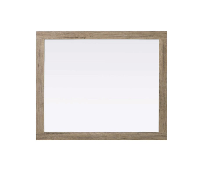 Noah Rectangle Wood Mirror 30 X 36 In Natural Oak