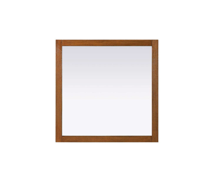 Noah Square Wood Mirror 36 X 36 In Brandy Walnut by Elegant Kitchen and Bath